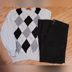Children's Place Outfit Boys 10 pants and sweater